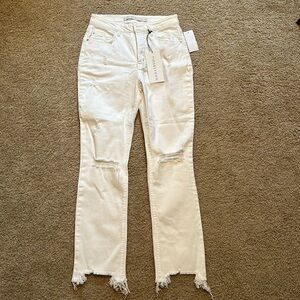 White high rise jeans